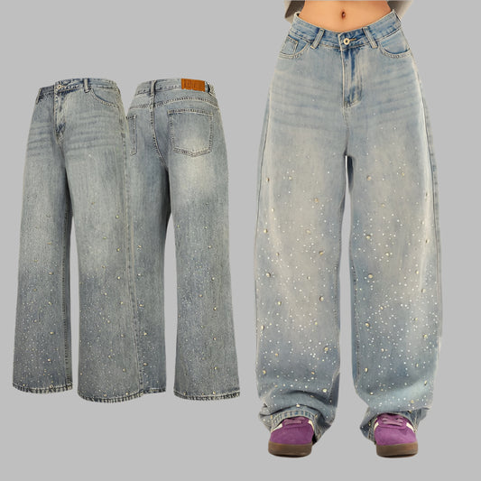 RHINESTONE LIGHT JEANS